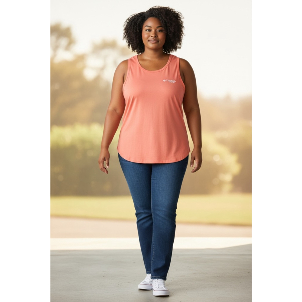 NWT Women's Columbia Coral PFG Tank Top Plus Size 1X